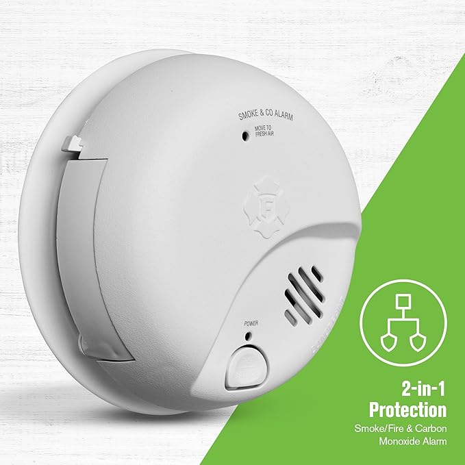 First Alert Combination Smoke & Carbon Monoxide Alarm, Battery Operated D...