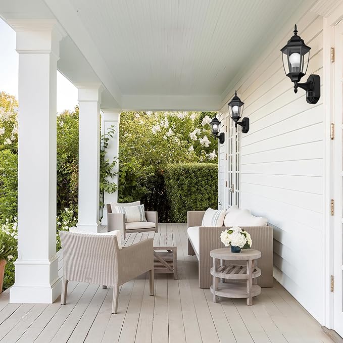 Lamomo Motion Sensor Outdoor Lights, Dusk to Dawn Outdoor Lighting, Exterior