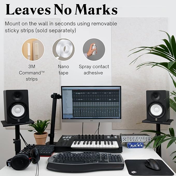 AudioSilk Acoustic Panels, 4 Pack ROOM KIT, Pure White