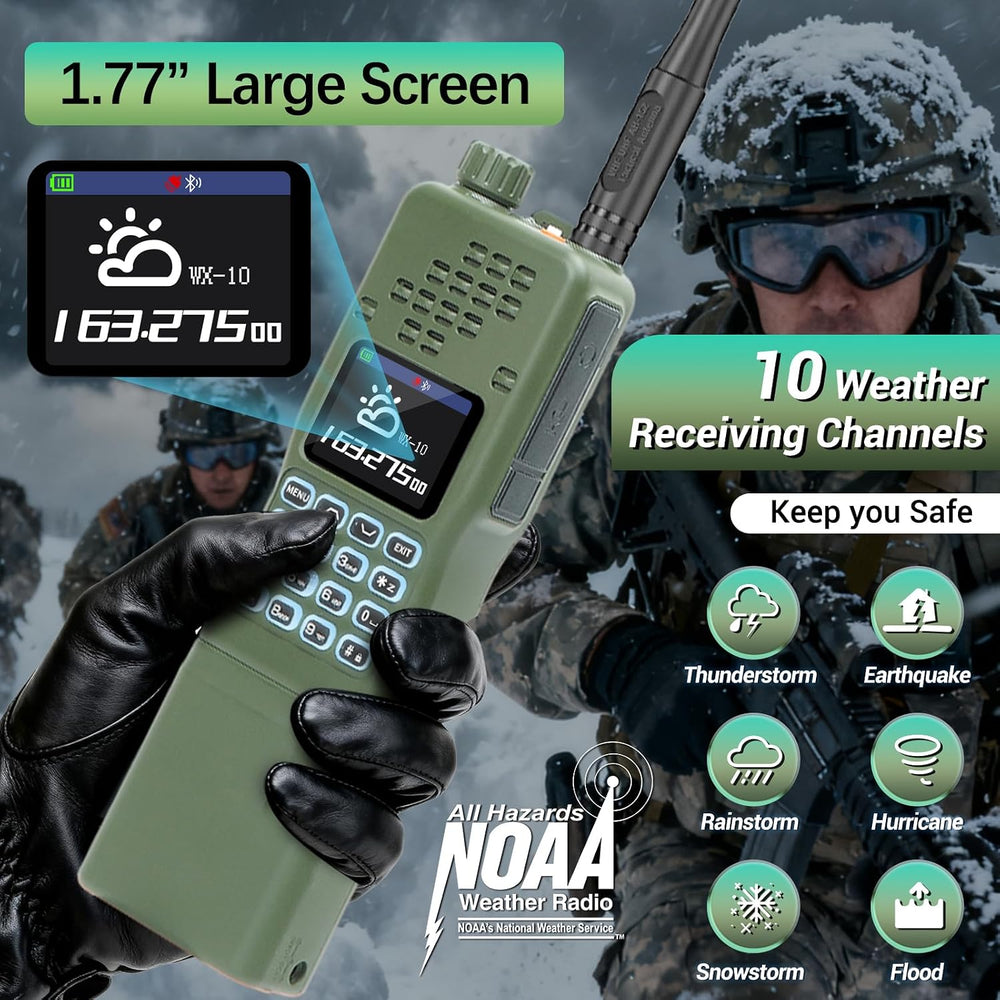 BAOFENG Radio AR-152 PRO Ham Radio Handheld 10W Rechargeable Walkie Talkies L...