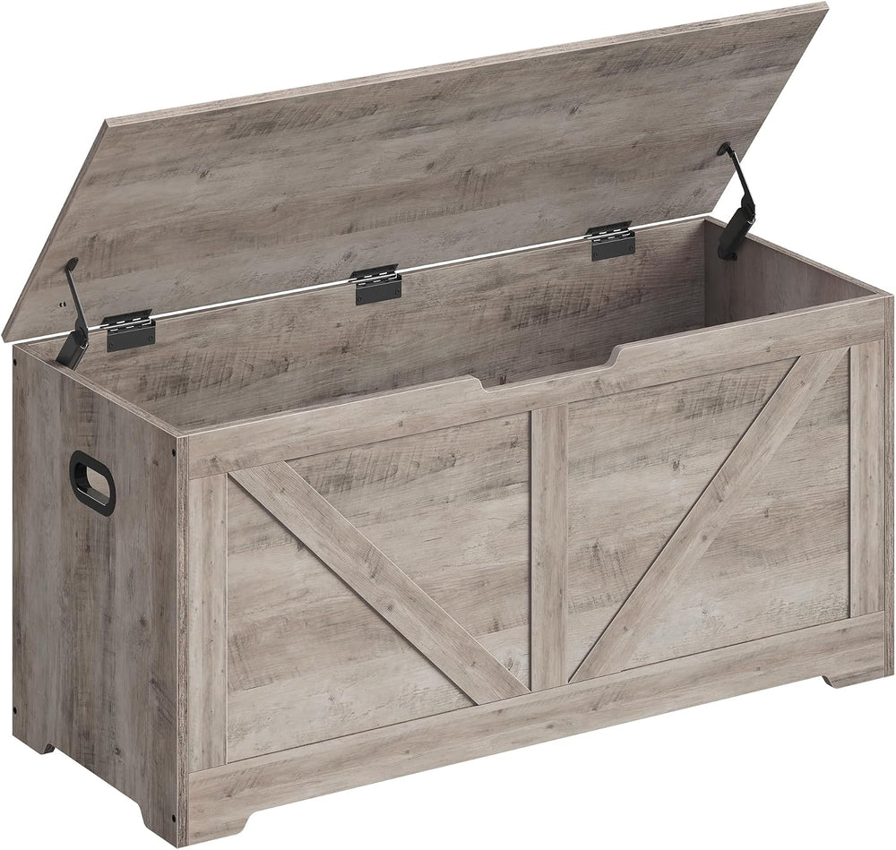 VASAGLE Storage Chest with 2 Safety Hinges, 15.7 x 39.4 x 18.1 Inches