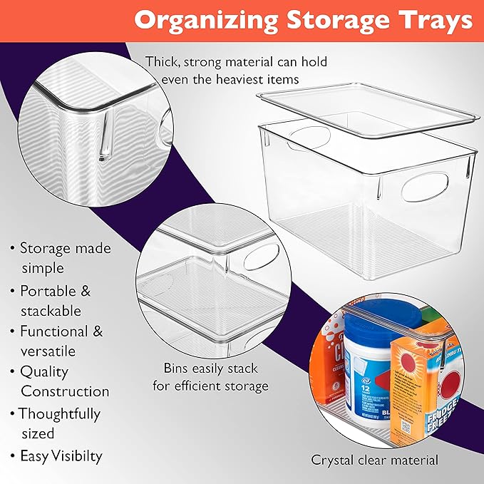 ClearSpace Plastic Storage Bins (8 Pack)