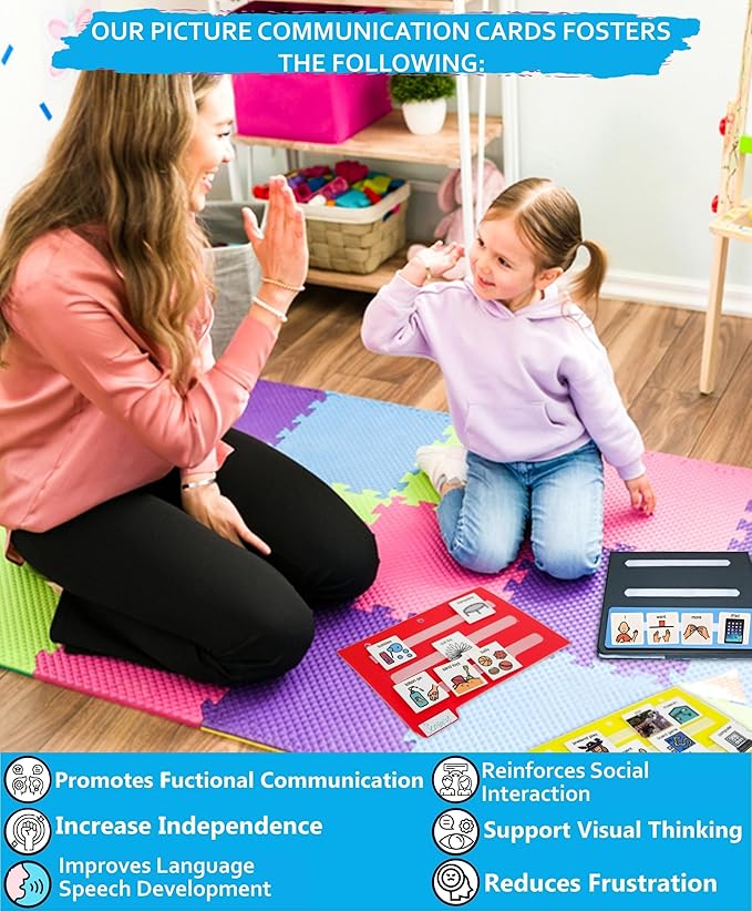 Smile4Autism Large 2"x2" Loose Visual Picture Cards, Receptive and ...