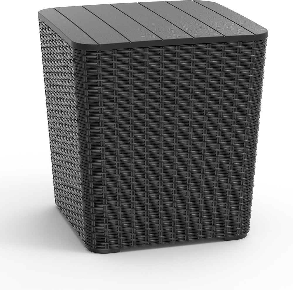 PatioZen 20 Gallon Outdoor Storage Deck Box, Black