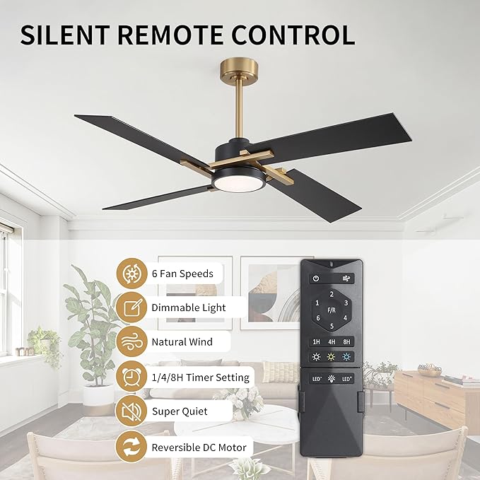 WINGBO 54 Inch Ceiling Fan