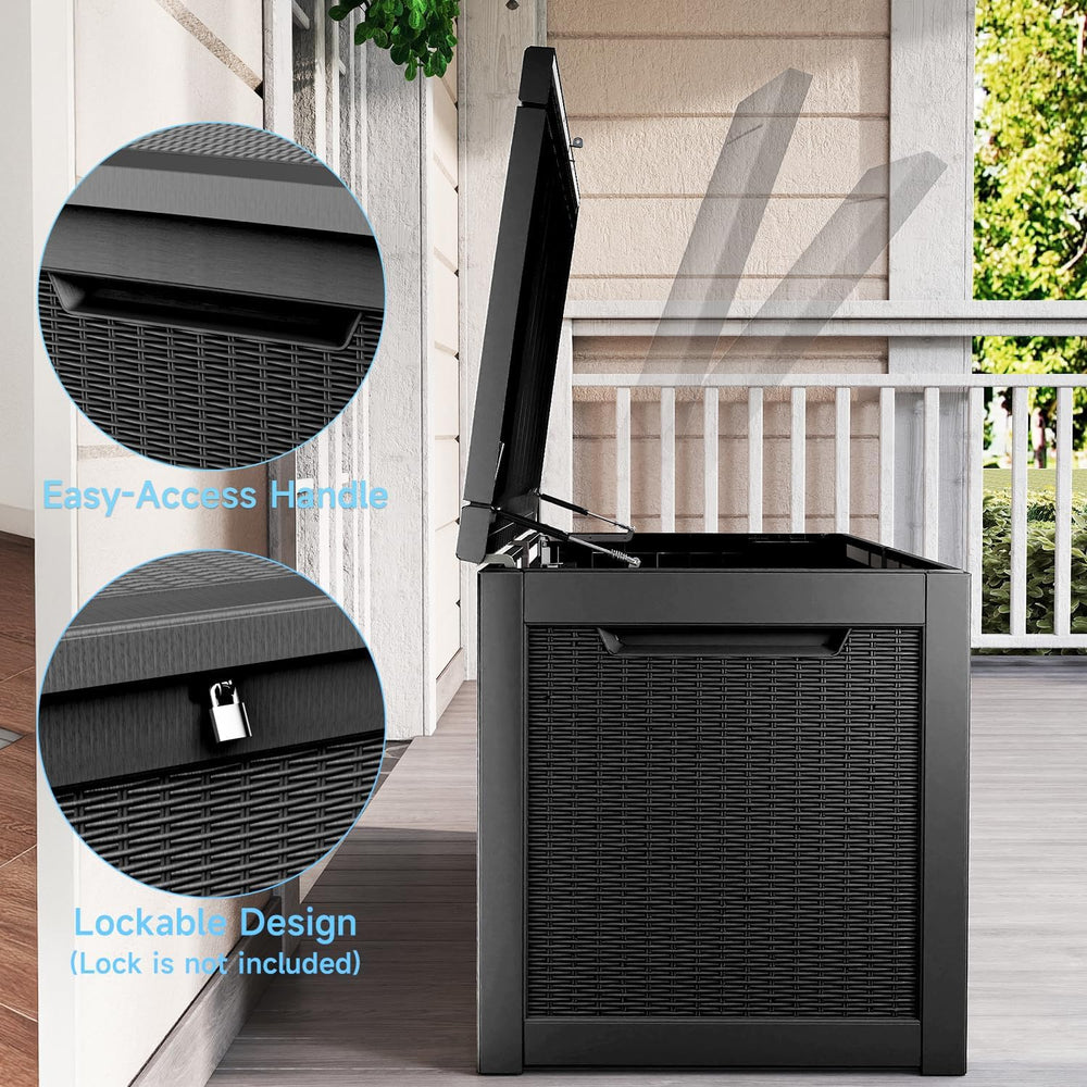 Deck Box Large Outdoor Storage for Patio Furniture, Outdoor Cushions, Garden ...