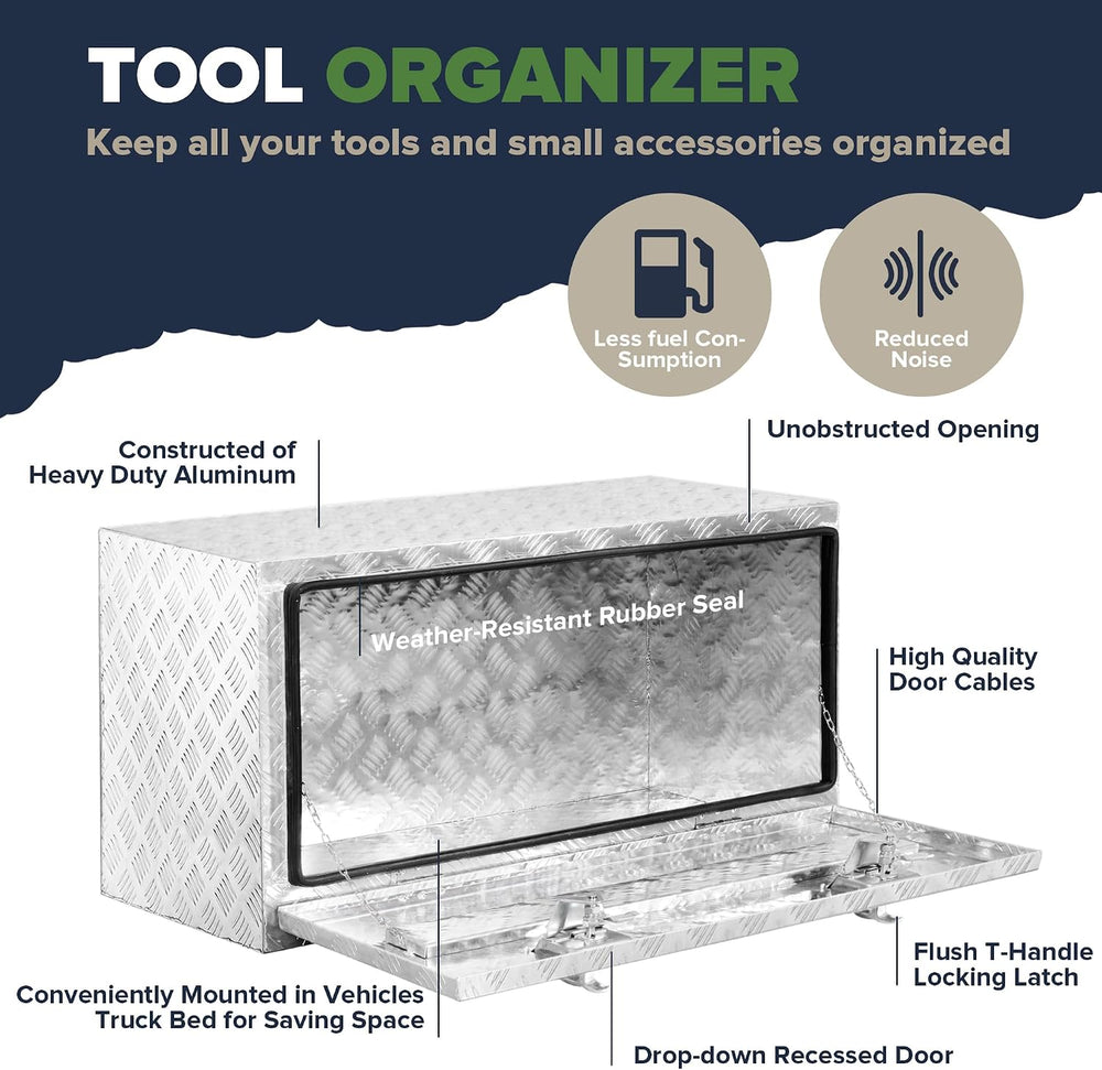 ARKSEN 36"x17"x18" Underbody Tool Box, Heavy Duty Storage Ches...