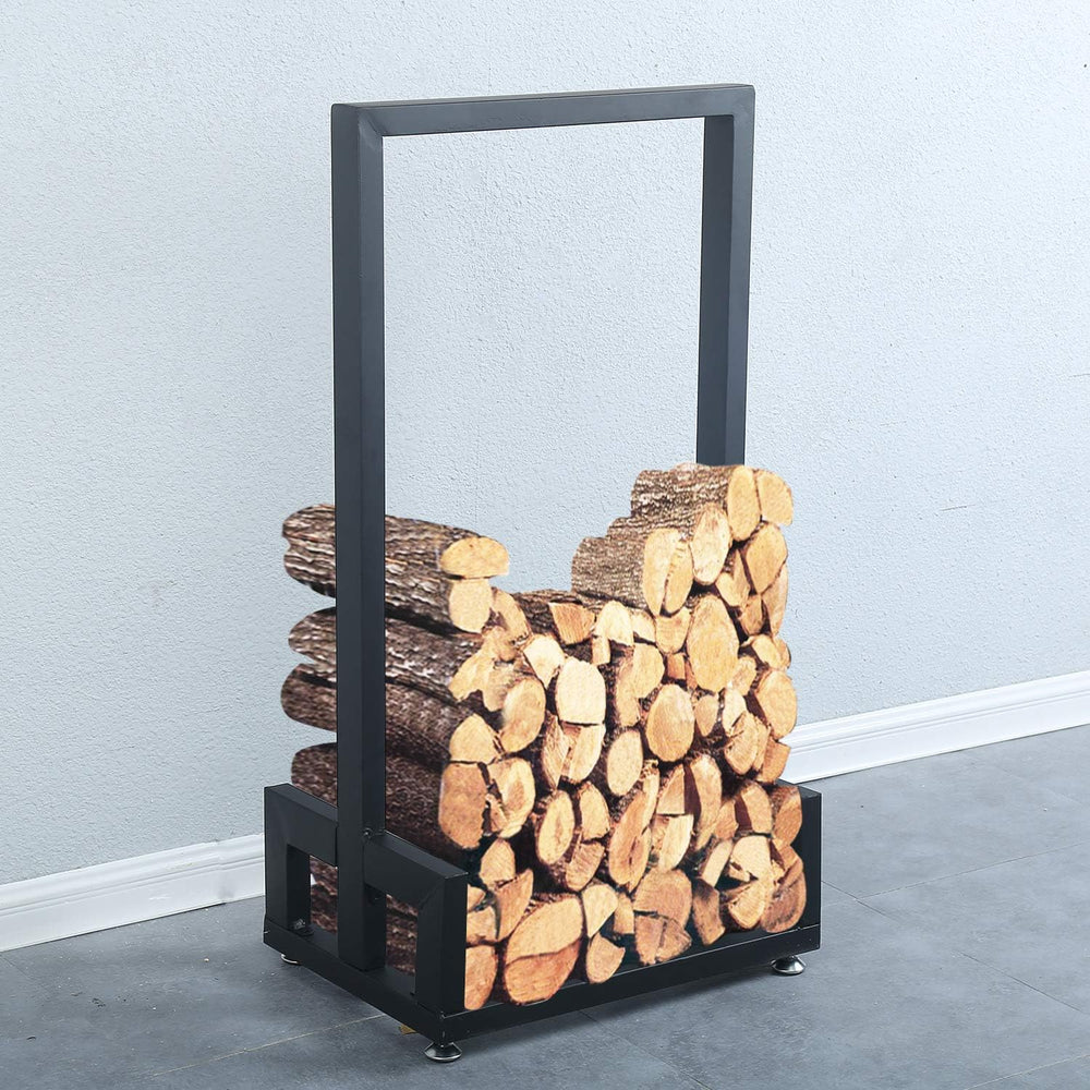 MBQQ Industrial & Rustic Heavy Duty Firewood Log Rack for Home Fire Place...