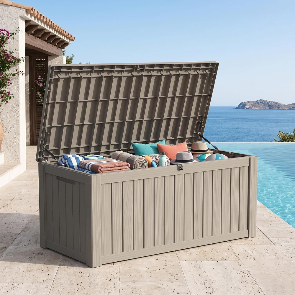 Outdoor Storage Box,150 Gallon Waterproof Deck Box [Upgraded 3.0]