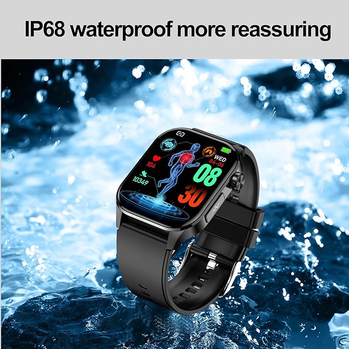 Smart Watch for Men Women, 2.04" AMOLED Color Screen, 24/7 Heart Rate, B...