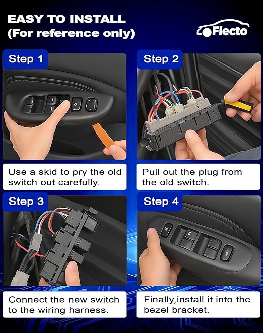 Flecto Master Power Window Switch Driver Side 15883318