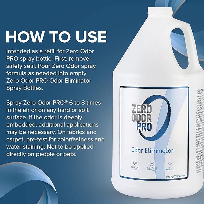 Zero Odor Pro - Commercial Strength Odor Eliminator & Neutralizer, Air Fr...