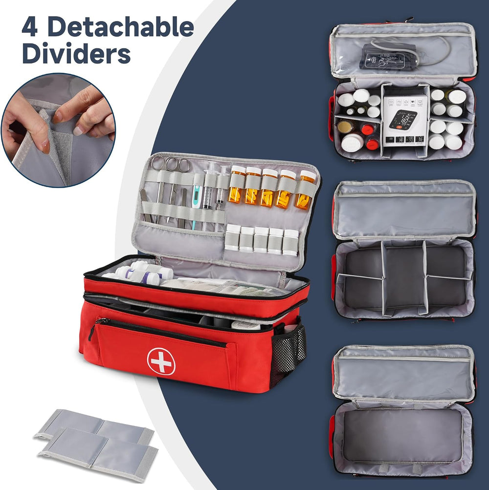 Medicine Organizer and Storage Bag Empty, Family First Aid Box, Pill Bottle O...