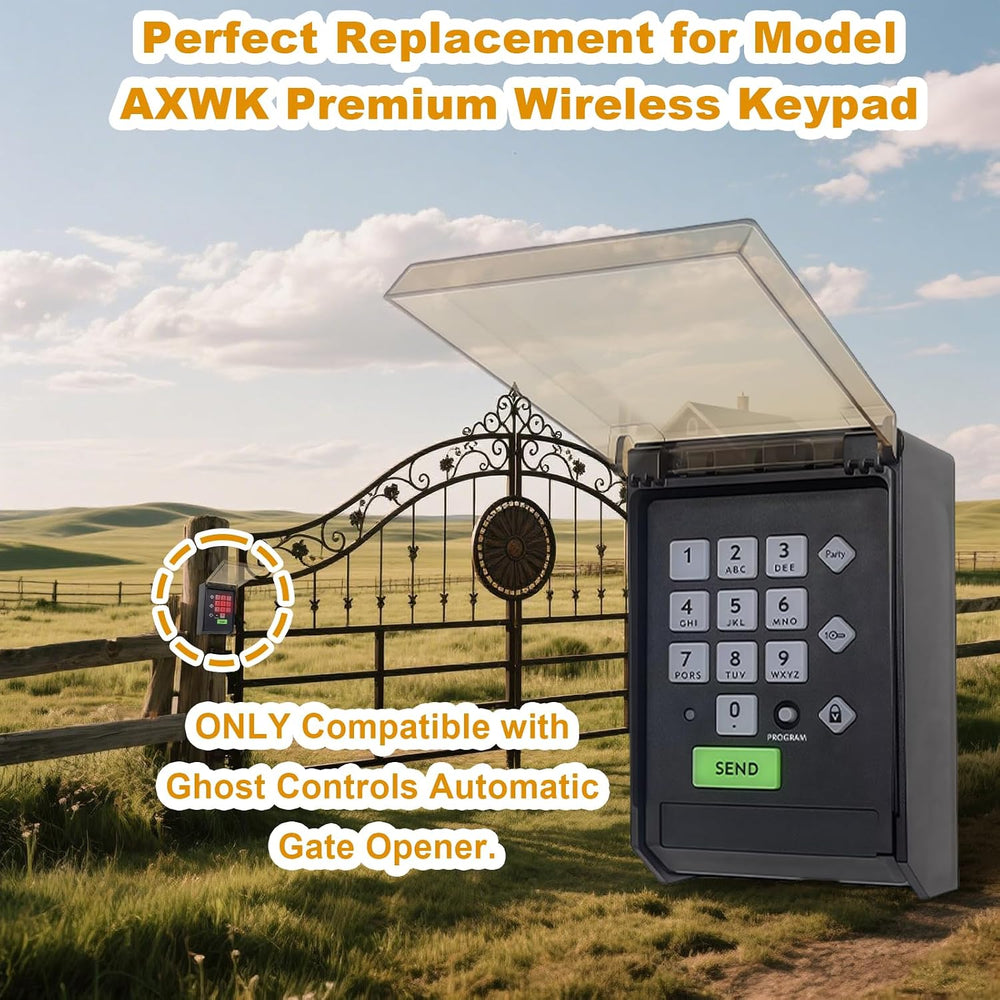 Ghost Premium Wireless Keypad Automatic Gate Opener AXWK Waterproof Cover