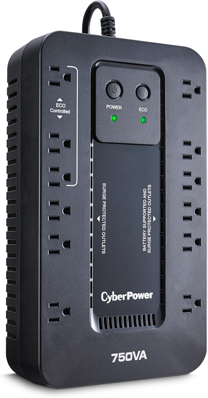 CyberPower EC750G Ecologic Battery Backup & Surge Protector UPS System