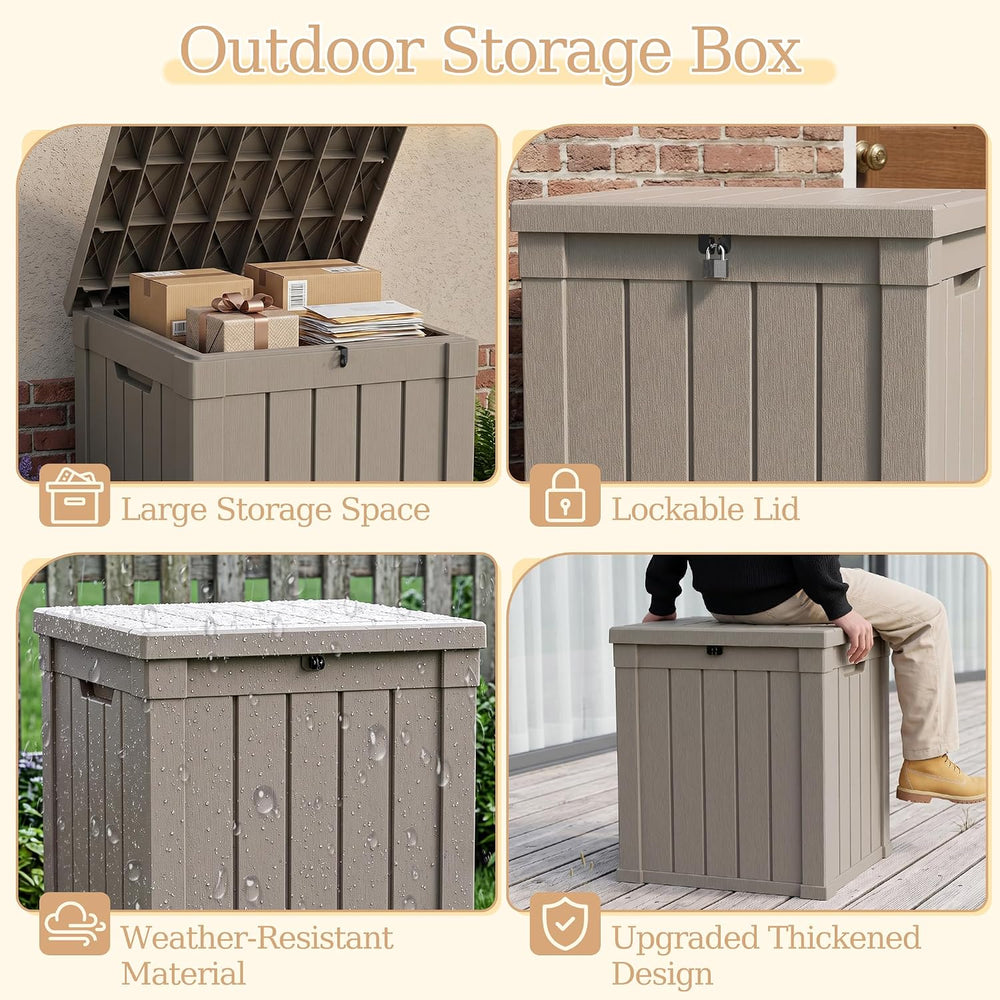 Outdoor Storage Box, 70 Gallon Waterproof Package Delivery Boxes