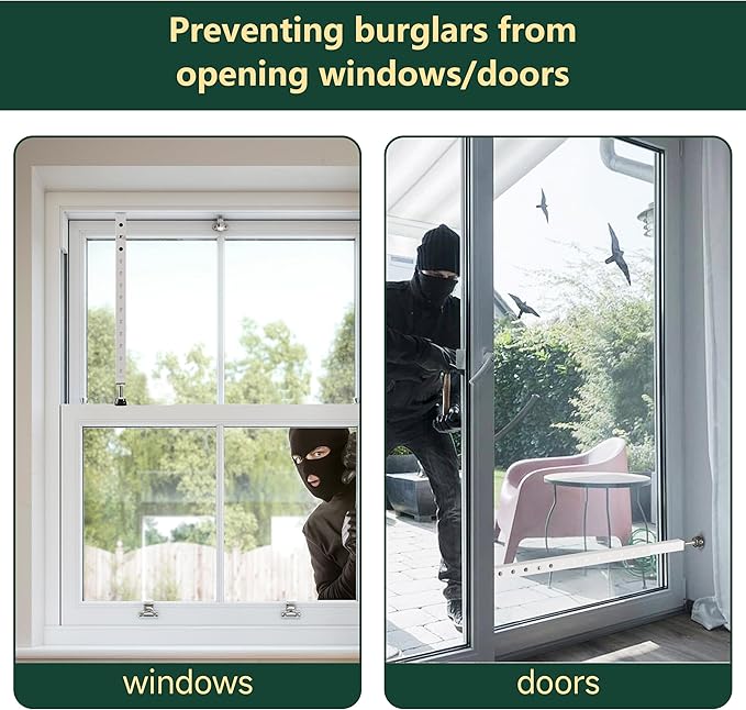 WooFog Window Security Bars Adjustable, Window Bars Security Inside Vertical ...