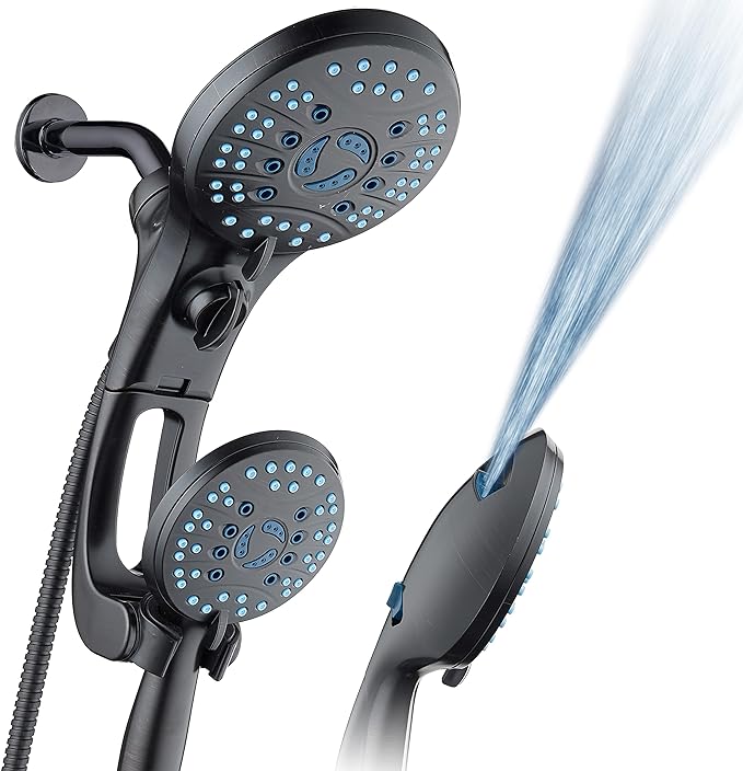 Hotel Spa AquaCare As-Seen-On-TV High Pressure Handheld/Rain 50-mode 3-way