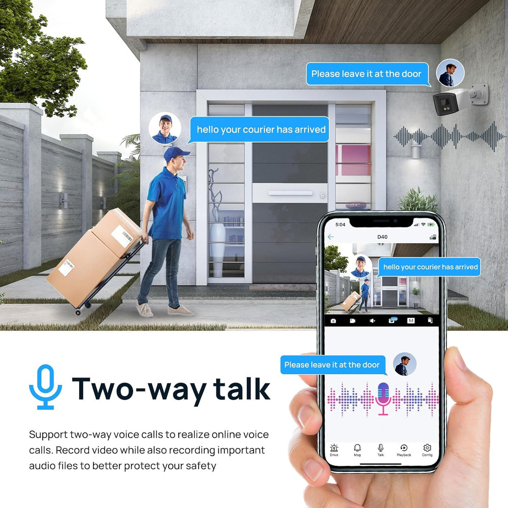 PANOEAGLE 4MP Dual Lens PoE IP Security Camera with 180° Panoramic Angle