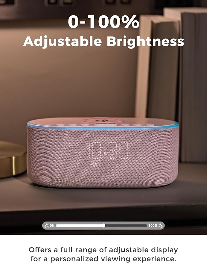 Odokee Wireless Charging Alarm Clock Radio: Qi Certified Fast Wireless Charger