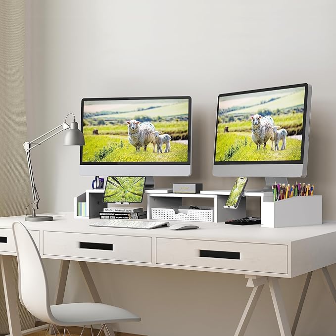 Simple Houseware Desk Dual Monitor Stand Riser