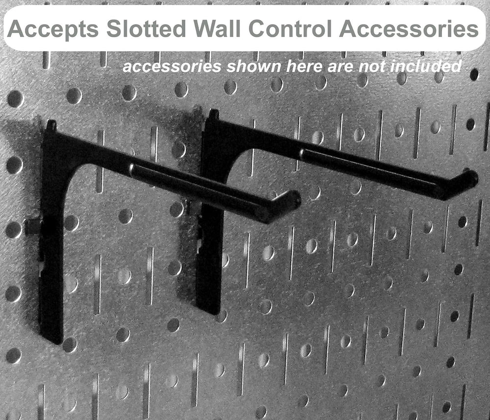 Wall Control 32" x 16" Black Metal Pegboard Pack - 2 Panels & 1...