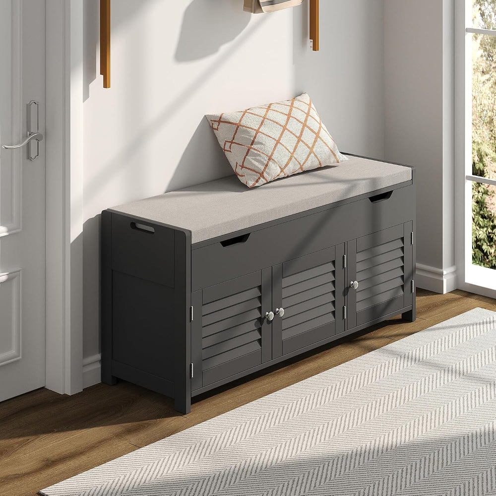 ChooChoo Shoe Storage Bench with Lift Top Storage & Cushioned Seats