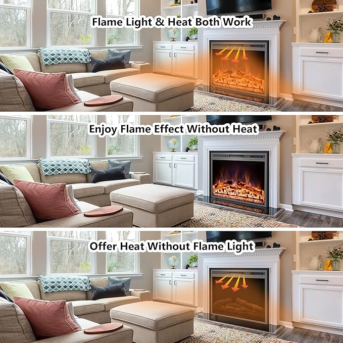 Electric Fireplace, Recessed Fireplace Heater