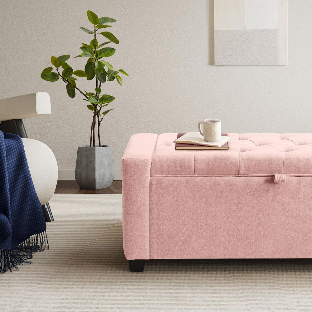 GRAINELL 42.13” Storage Ottoman Bench, Upholstered Tufted Bedroom Bench