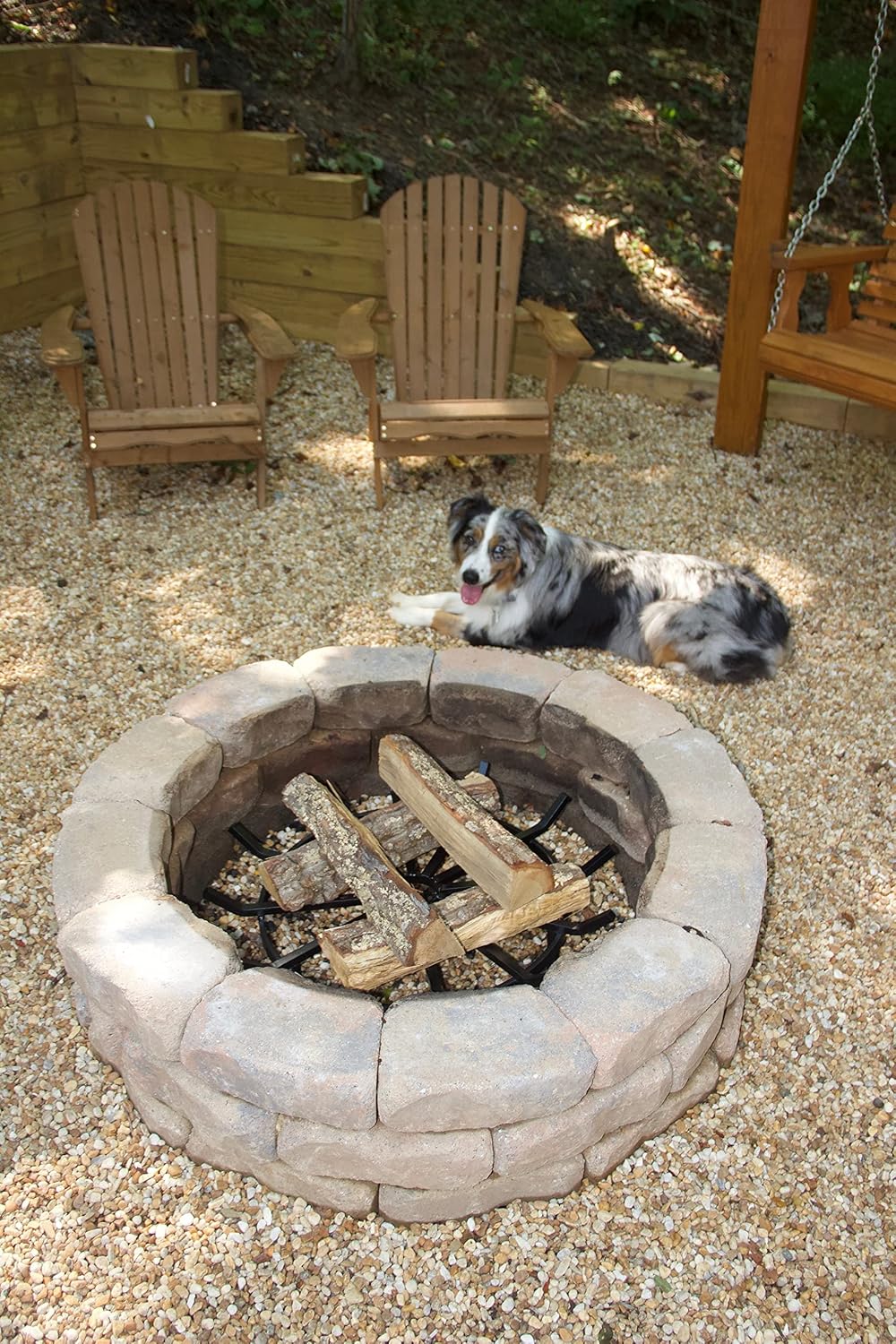 SteelFreak Wagon Wheel Firewood Grate for Fire Pit - Made in the USA (24 Inch)