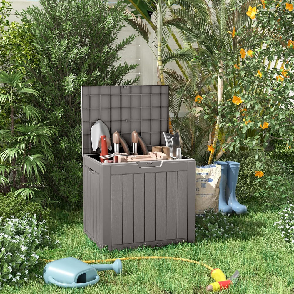 ROJIK Outdoor Storage Housing Deck Box - Waterproof Patio Furniture, Garden T...