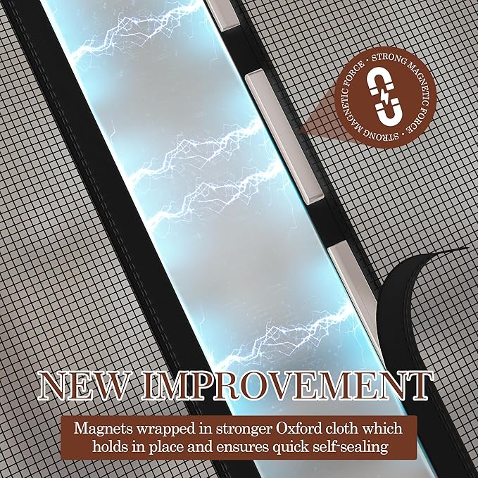 Yotache Magnetic Screen Door Fits Door Size 60 x 82, Screen Size 62" x 8...