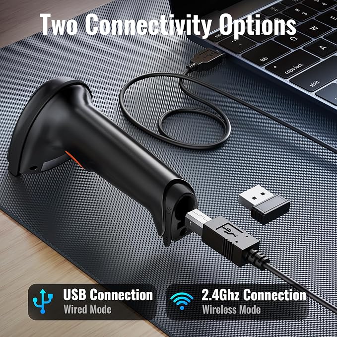 Tera 1D 2D QR Barcode Scanner Wireless and Wired
