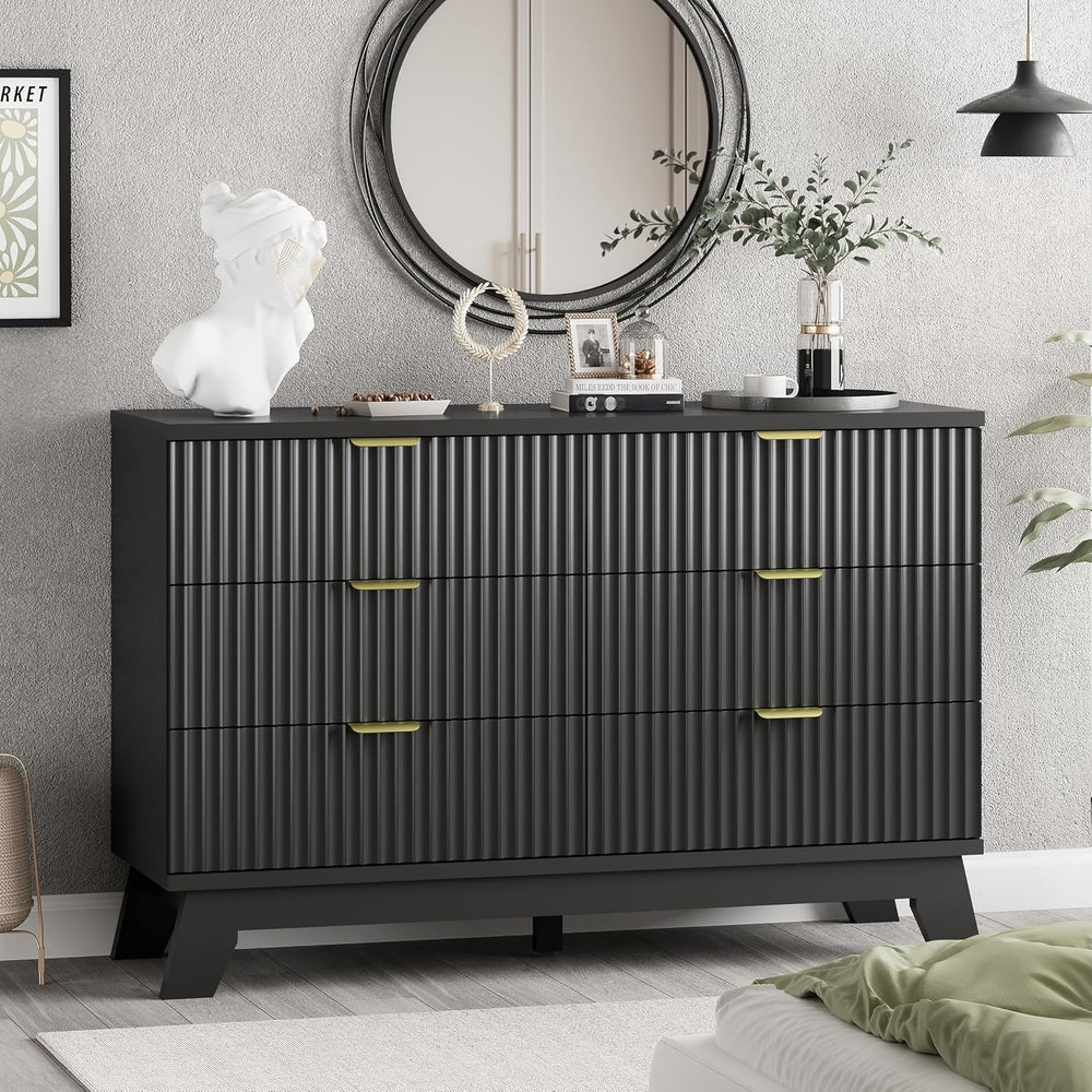 Xixini Fluted Dresser for Bedroom
