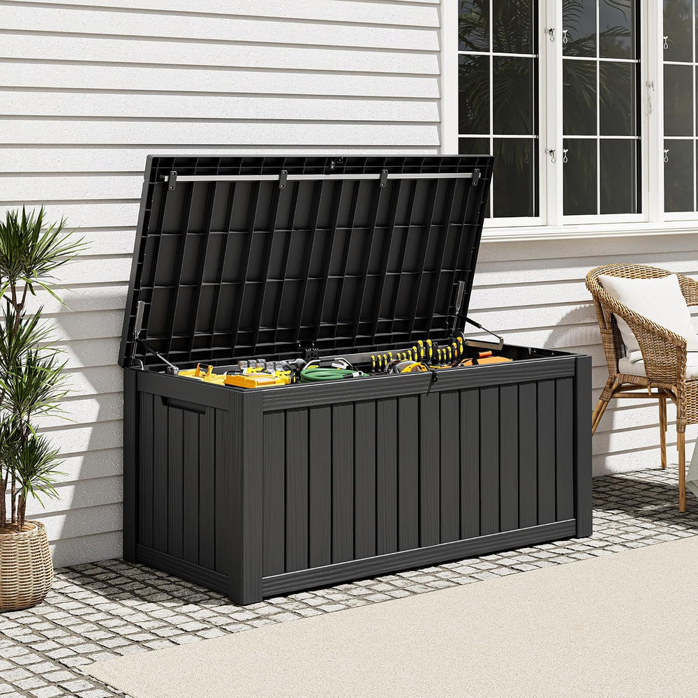 Outdoor Deck Storage Box,Resin Deck Boxes Indoor and outdoor, Waterproof Stor...