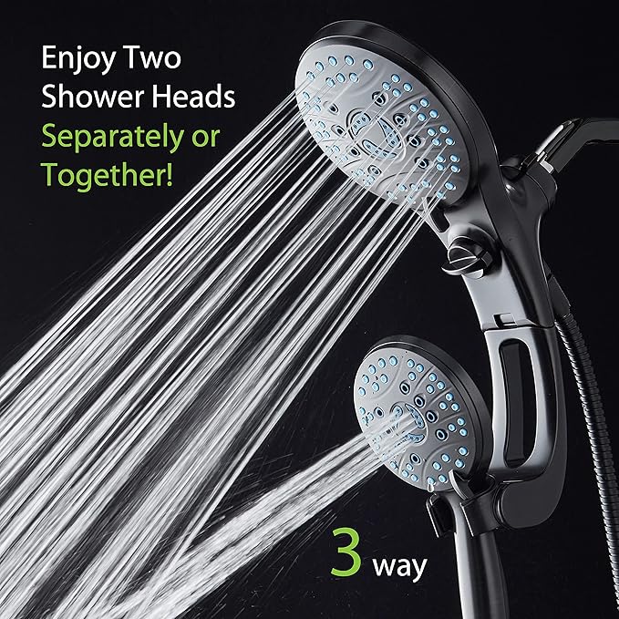 Hotel Spa AquaCare As-Seen-On-TV High Pressure Handheld/Rain 50-mode 3-way