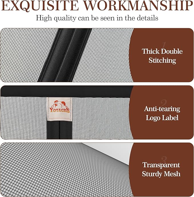 yotache Magnetic Screen Door Fits Door Size 62 x 80, Screen Size 64" x 8...