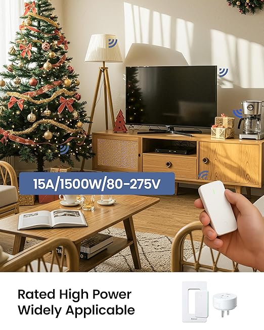 Zoiinet Remote Control Outlet Plug Switch, Buckle Design & Removable Wire...