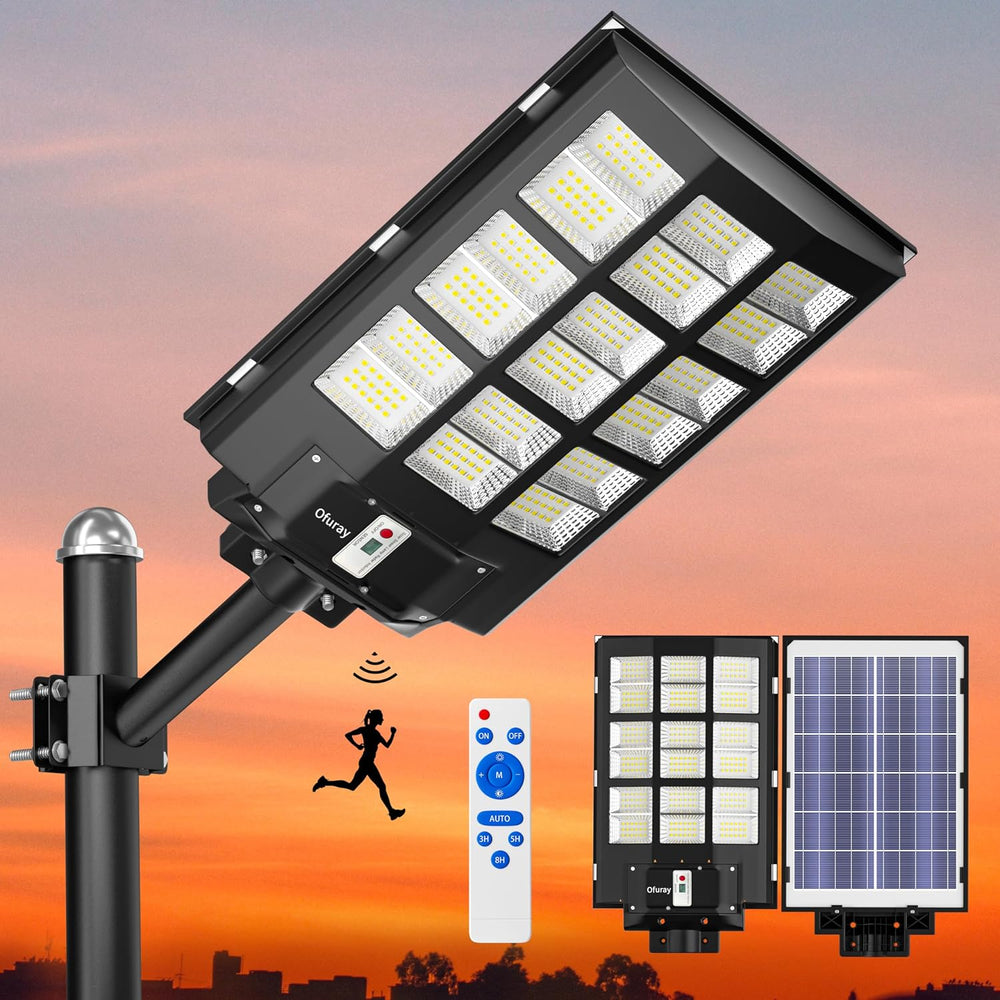 Ofuray Solar Street Lights Outdoor,Of-9000W Commercial Parking Lot Light
