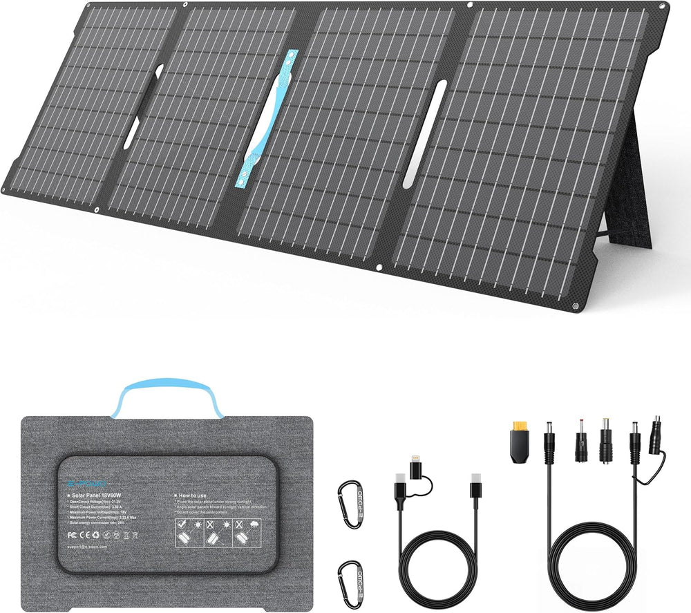 E-POWO 60W Portable Solar Panels Chargers